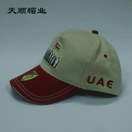 棒球帽全棉磨毛卡其红色丝印刷logo工厂定做夹层胶章牌刺绣广告帽